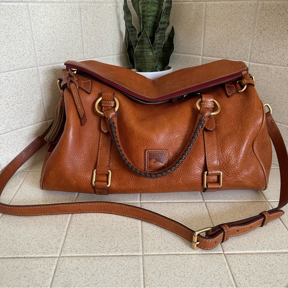 Dooney & Bourke Florentine Leather Tassle Satchel Bag - Picture 4 of 15